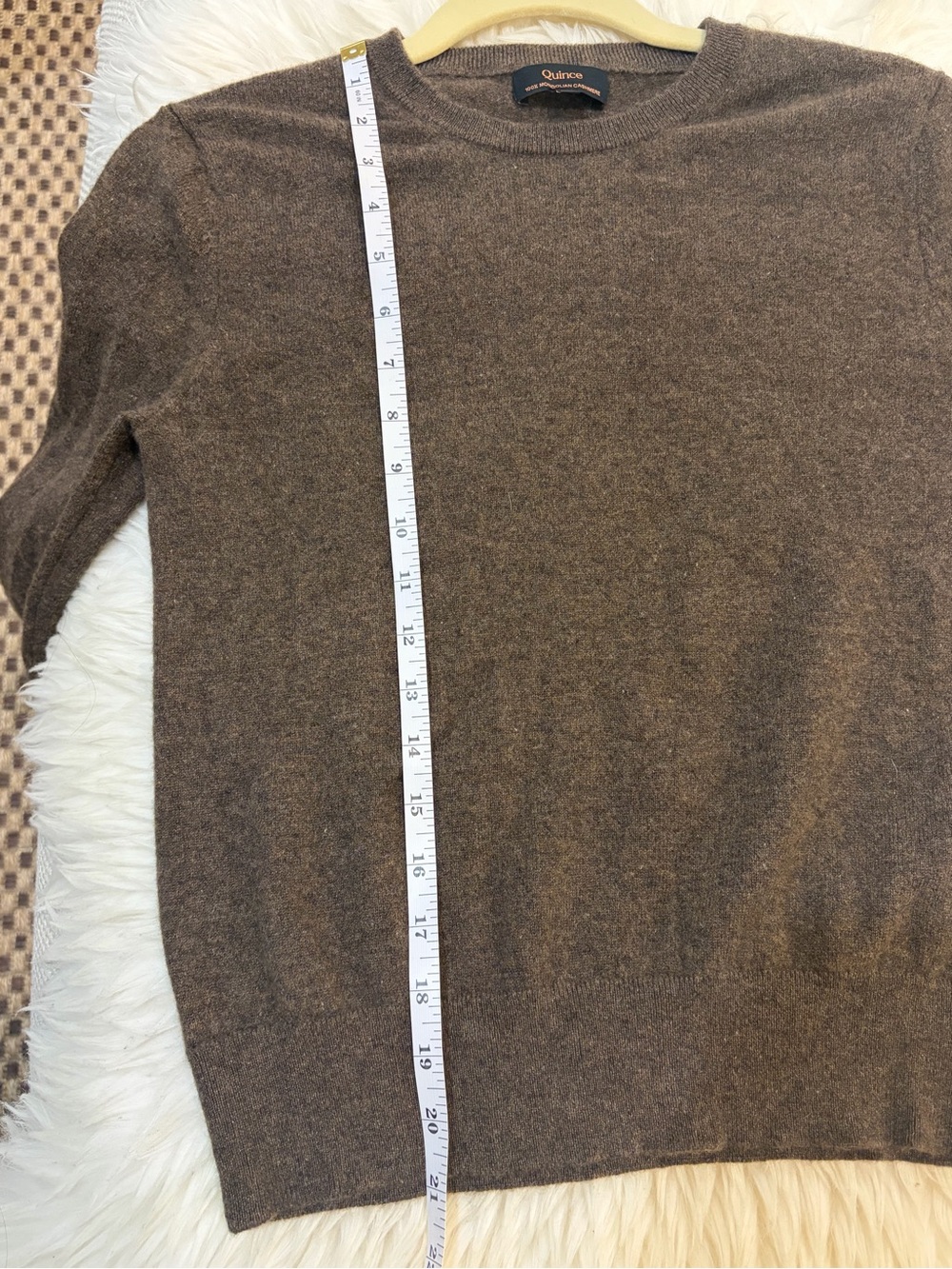 Quince Mongolian Cashmere Classic Crewneck Women’s Sweater in Chocolate Brown S - Picture 9 of 11